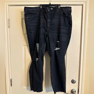 Old Navy Black Distressed High Rise Rockstar Super Skinny Jeans (nwot)